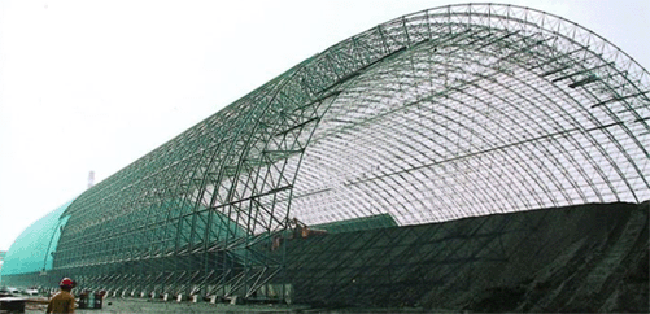 丰县热电厂螺栓球网架干煤棚