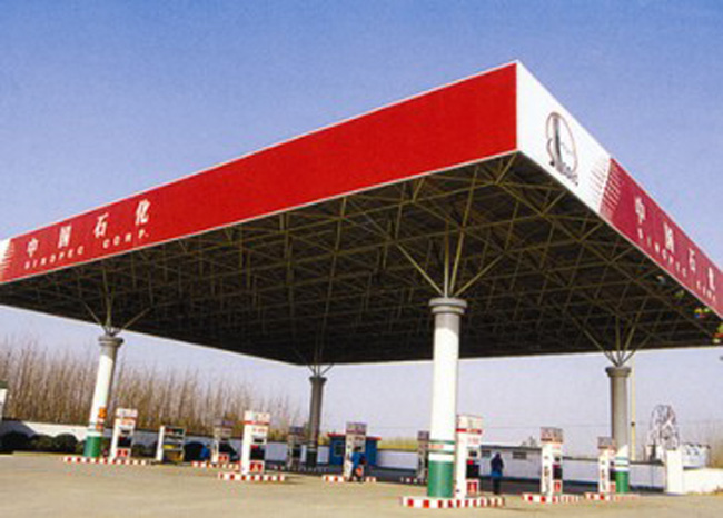 丰县中石化加油站网架